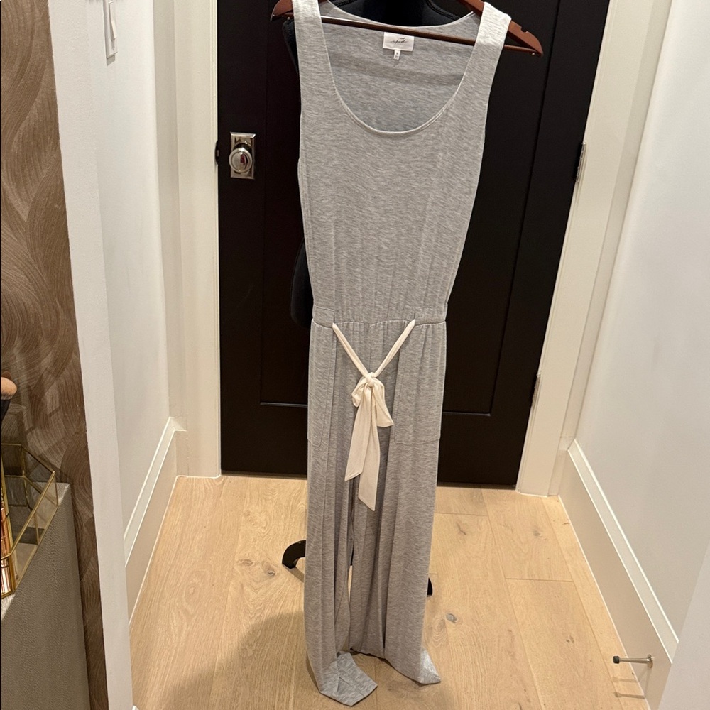 Soma Gray Maxi Dress with Tie Detail
